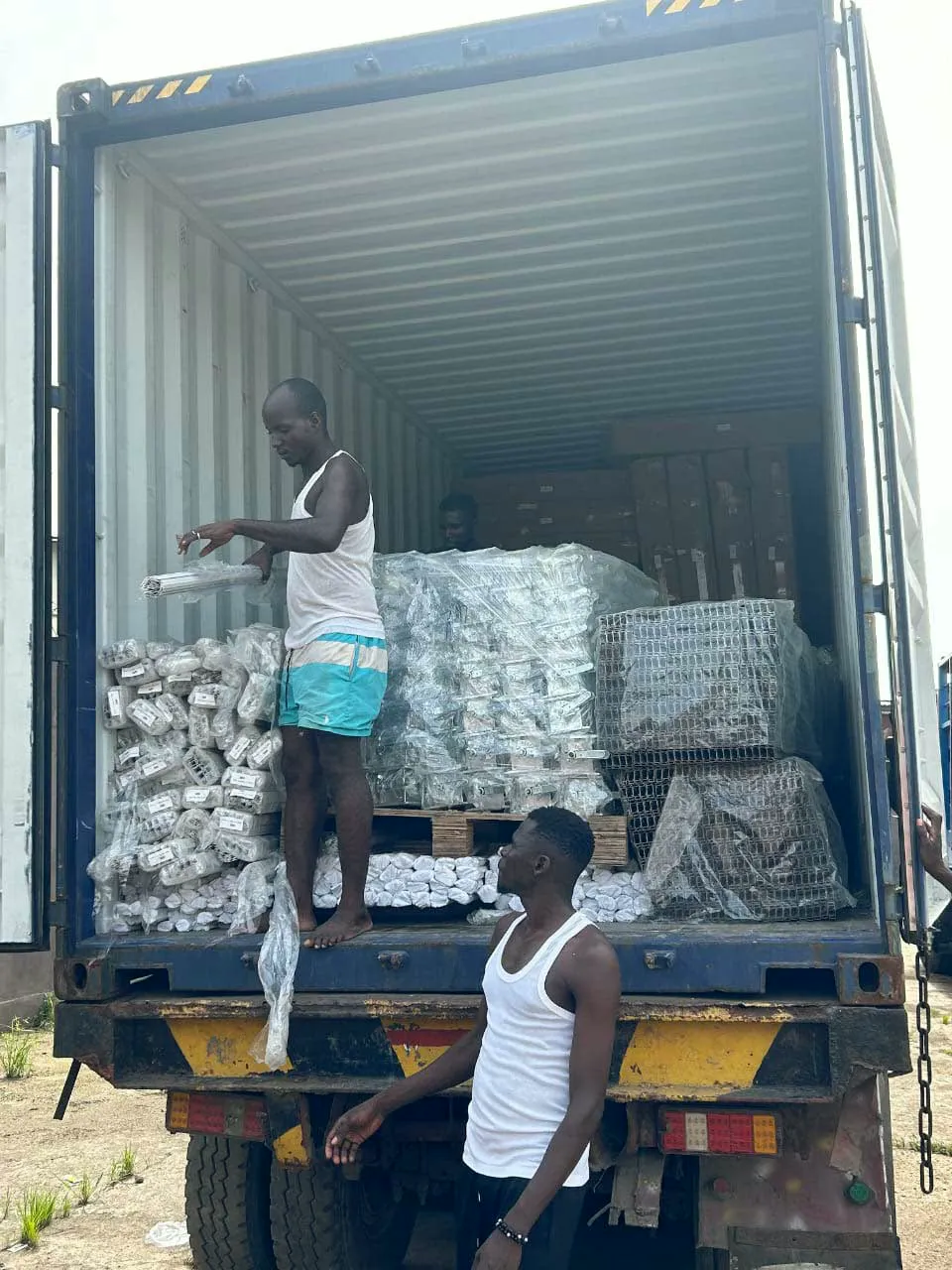 Loading pallets onto the truck