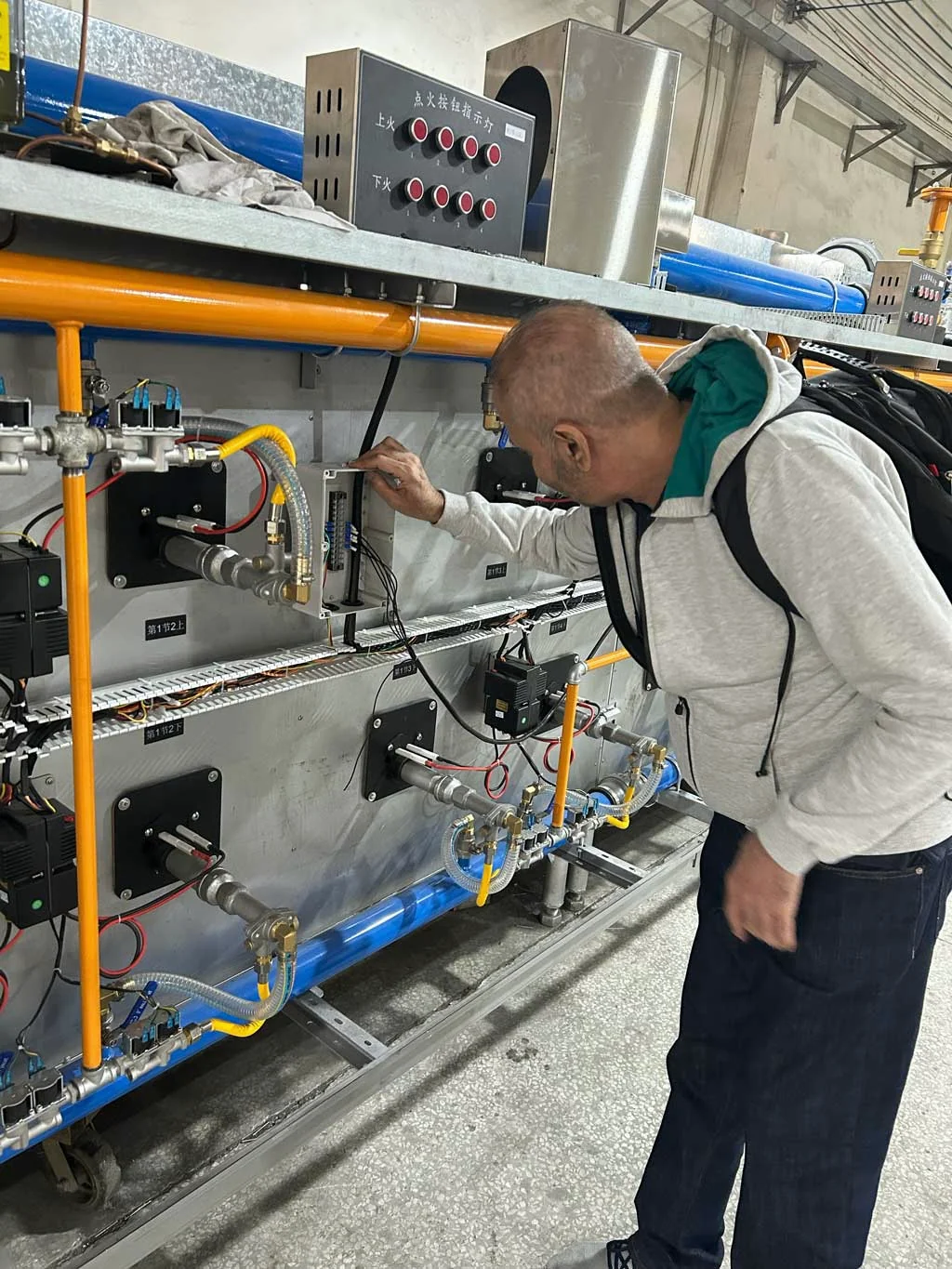 Inspecting an oven line before acceptance