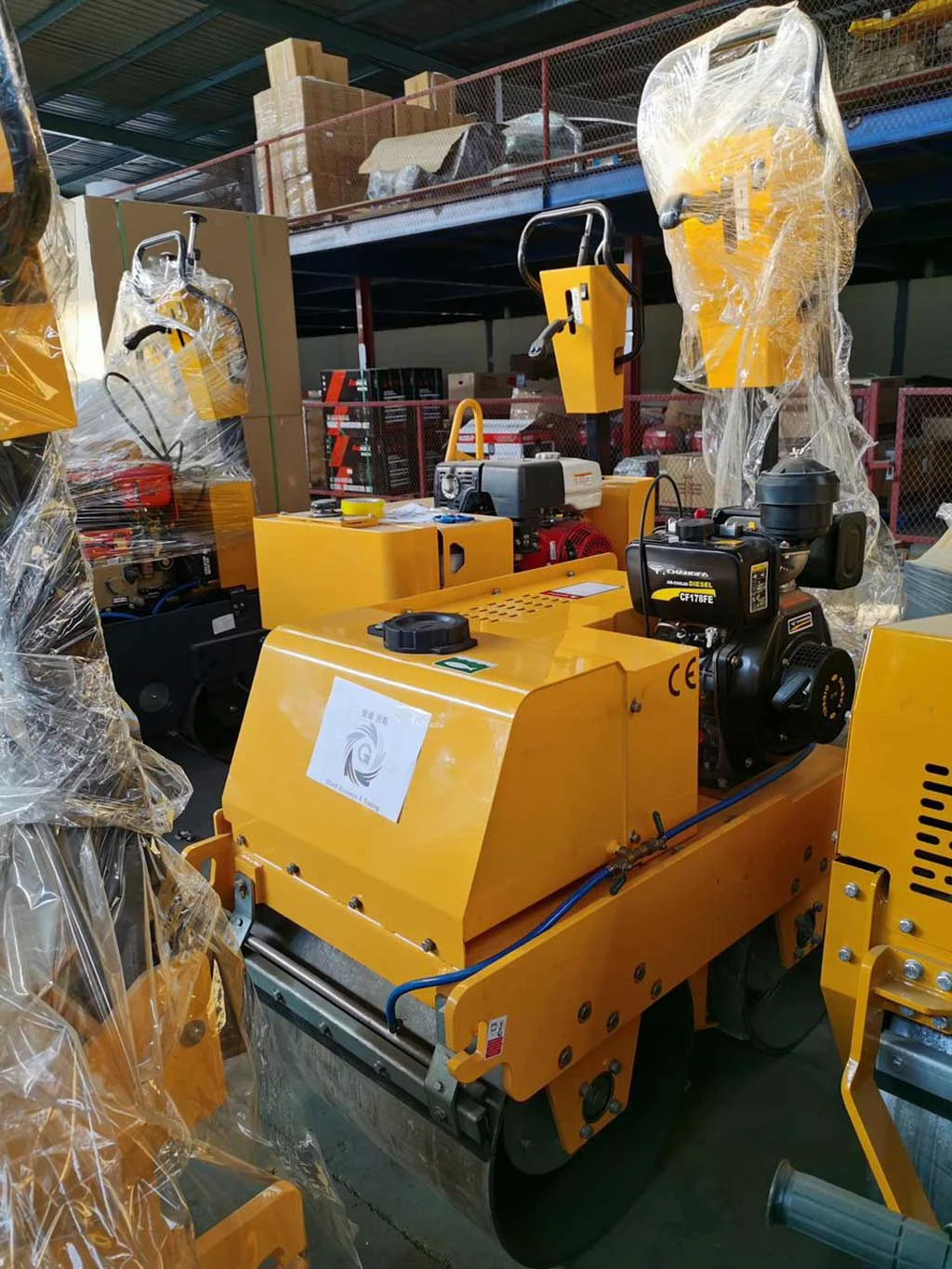 Road rollers prepared for delivery